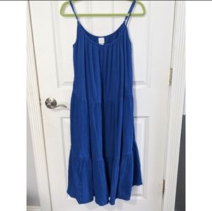 Cobalt Blue Peasant Dress